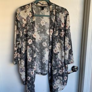 3/4 sleeves lightweight open front sweater